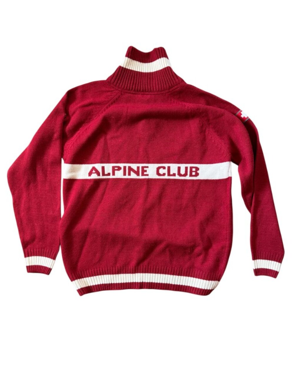 Alpine Club Switzerland Men's 1/4 Zip Sweater Large - Picture 2 of 5